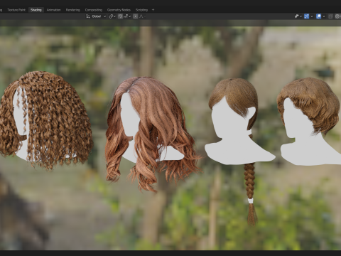 Professional Realtime Haircard Vol 5 3D मॉडल