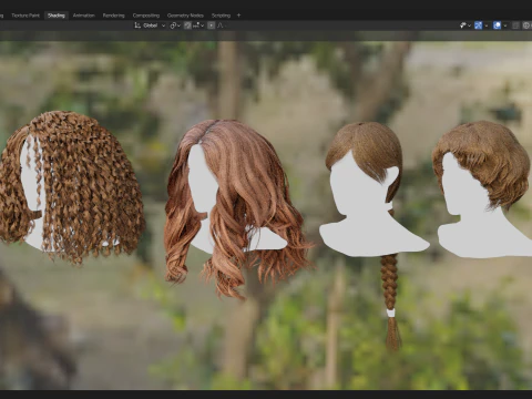 Professional Realtime Haircard Vol 5 3D Model
