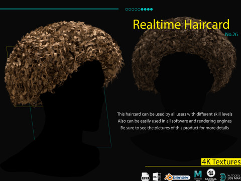 Realtime Haircard No26 Modèle 3D