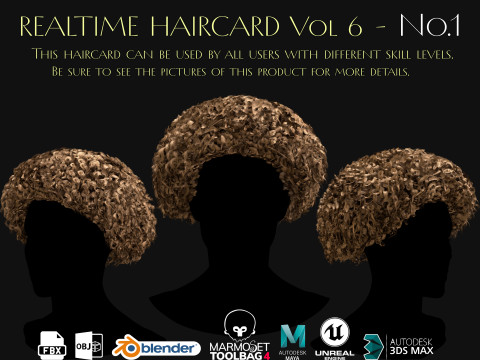 Realtime Haircard Vol 6 - No1 3D Model