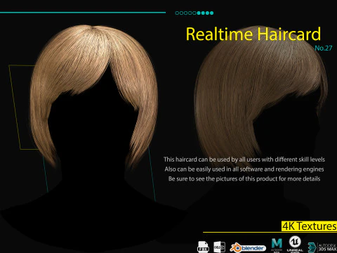 실시간 헤어카드 No27 3D 모델