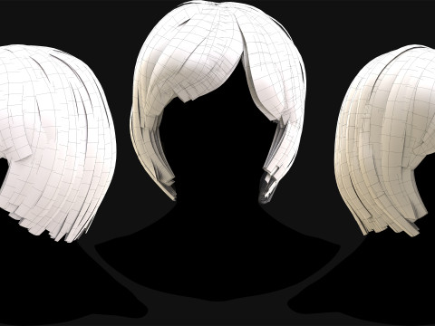 Realtime Haircard No27 3D मॉडल