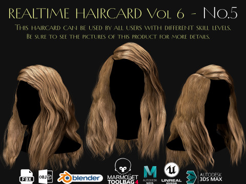Realtime Haircard Vol 6 - No5 3D Model