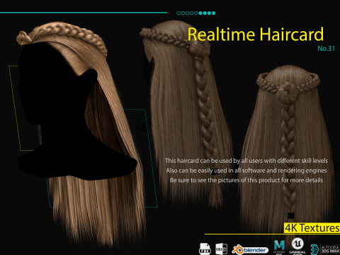 Realtime Haircard No31 Modèle 3D