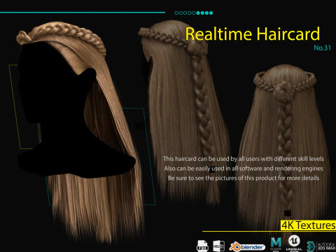 실시간 헤어카드 No31 3D 모델