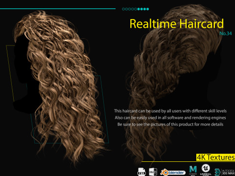 Realtime Haircard No34 Modèle 3D