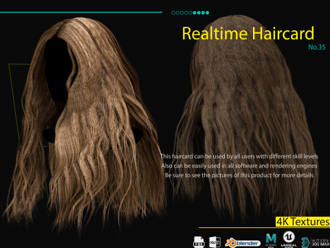 Realtime Haircard No35 3D 模型