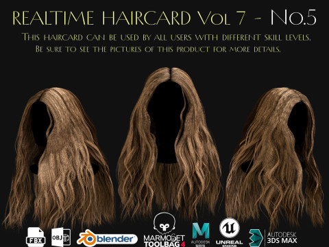 Realtime Haircard Vol 7 - No5 3D Model
