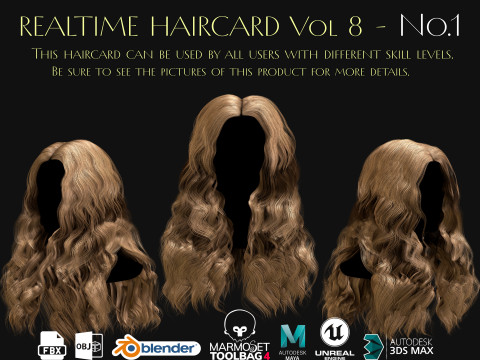 Realtime Haircard Vol 8 - No1 3D Model