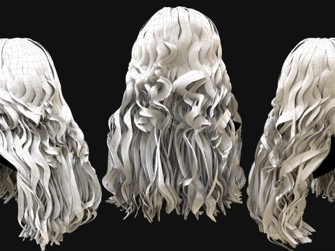Realtime Haircard No36 3D Model