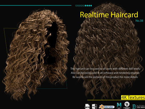 Realtime Haircard No38 Modèle 3D