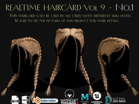 Realtime Haircard Vol 9 - No1 3D Модель