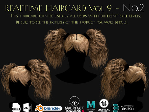 Realtime Haircard Vol 9 - No2 3D Модель