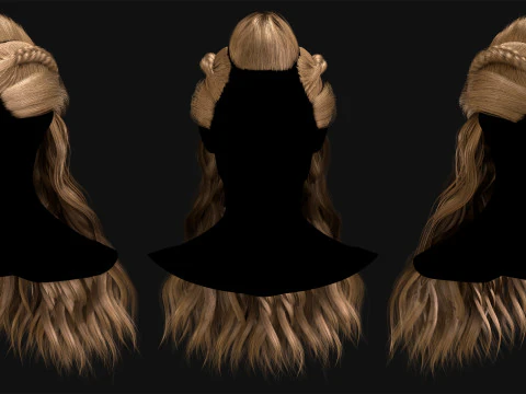 Realtime Haircard No43 3D Model