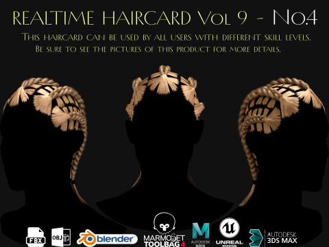 Realtime Haircard Vol 9 - No4 3D Модель