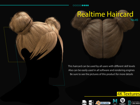 Realtime Haircard No45 Modèle 3D