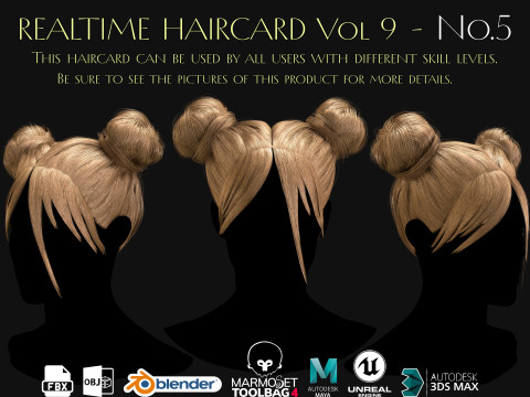 Realtime Haircard Vol 9 - No5 3D Model