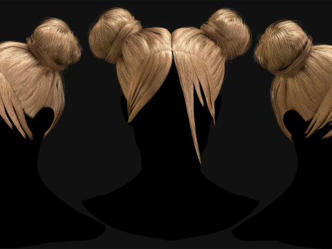Realtime Haircard No45 3D Model