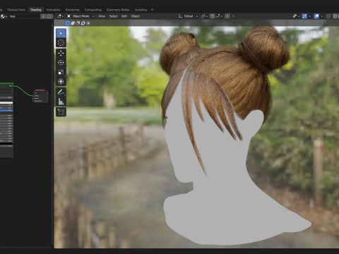Realtime Haircard No45 3D Model