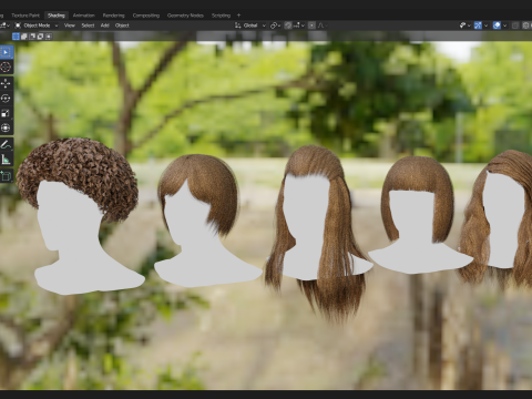 Professional Realtime Haircard Vol 6 3D Модель