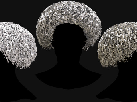 Professional Realtime Haircard Vol 6 3D Модель