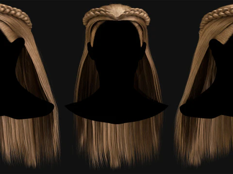 Professional Realtime Haircard Vol 7 3D Model