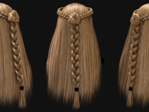 Professional Realtime Haircard Vol 7 3D Model
