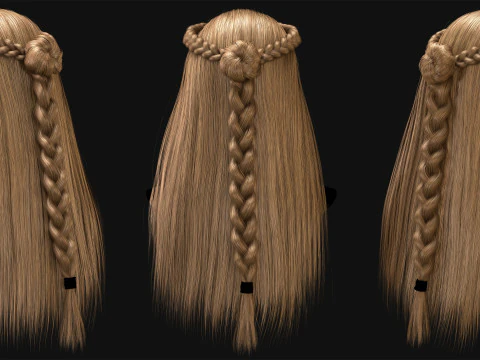Professional Realtime Haircard Vol 7 3D Model