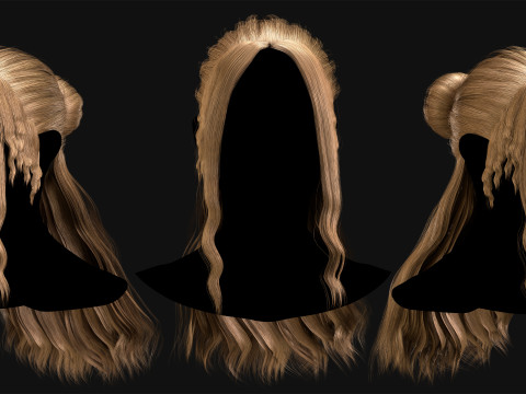 Professional Realtime Haircard Vol 7 3D Model