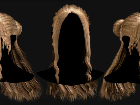 Professional Realtime Haircard Vol 7 3D Model