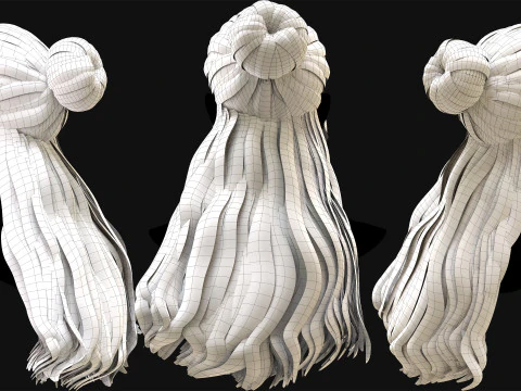 Professional Realtime Haircard Vol 7 3D Model
