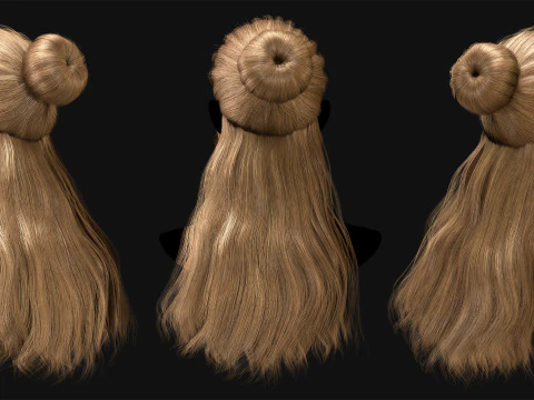 Professional Realtime Haircard Vol 7 3D Model