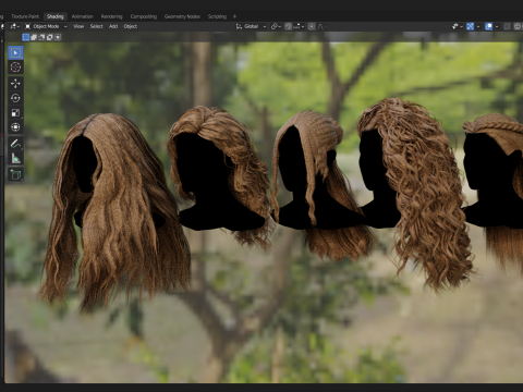 Professional Realtime Haircard Vol 7 3D Model
