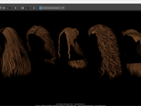 Professional Realtime Haircard Vol 7 3D Model