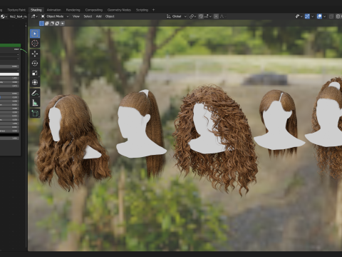 Professional Realtime Haircard Vol 8 3D Модель