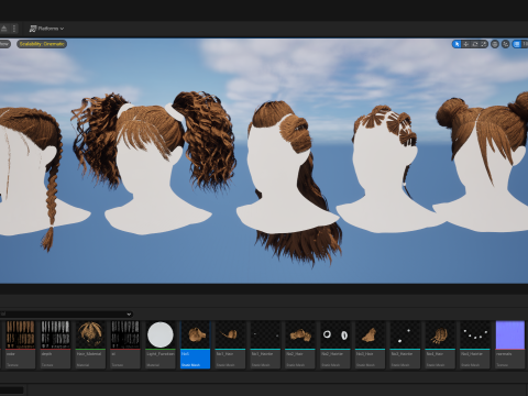 Professional Realtime Haircard Vol 9 3D 모델