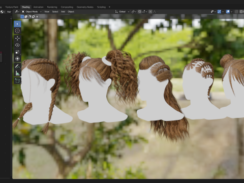 Professional Realtime Haircard Vol 9 3D 모델