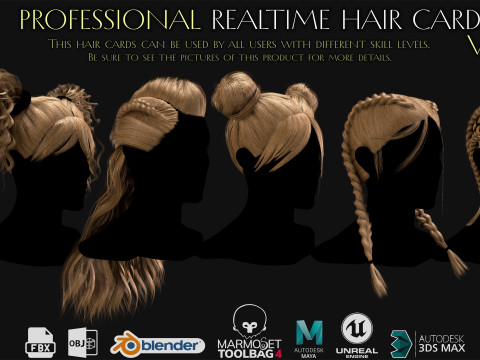 Professional Realtime Haircard Vol 9 3D 모델