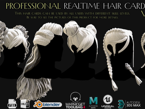 Professional Realtime Haircard Vol 9 3D 모델