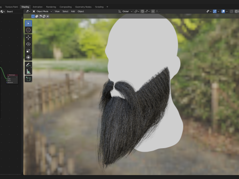 Realtime Beard and Moustache No1 Modèle 3D