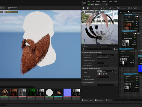 Realtime Beard and Moustache No1 3D Model