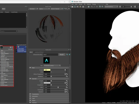 Realtime Beard and Moustache No1 3D Model