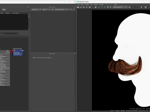 Realtime Beard and Moustache No2 3D Model