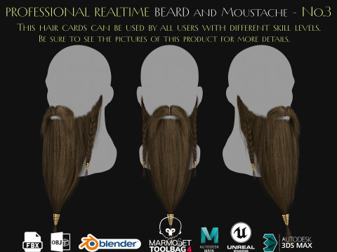Realtime Beard and Moustache - No3 3Dモデル