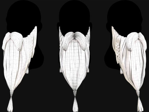 Realtime Beard and Moustache No3 3D Model