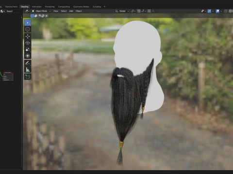 Realtime Beard and Moustache No3 3D Model