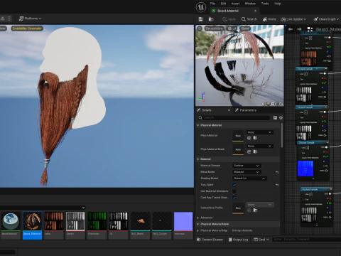 Realtime Beard and Moustache No3 3D Model