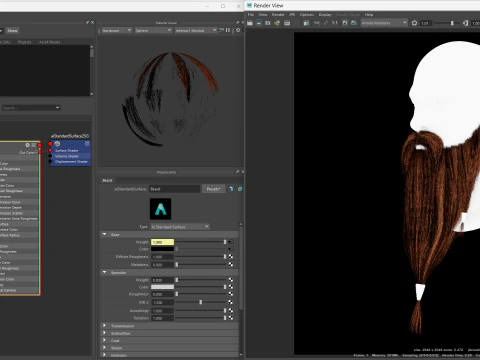 Realtime Beard and Moustache No3 3D Model