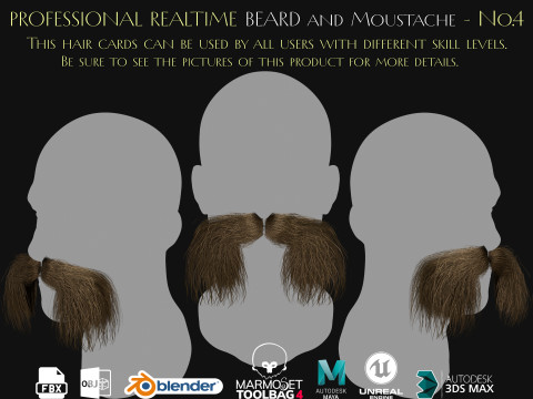 Beard and Moustache Vol 1 - No4 3D Model