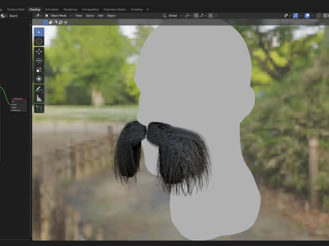 Realtime Beard and Moustache No4 3D Model